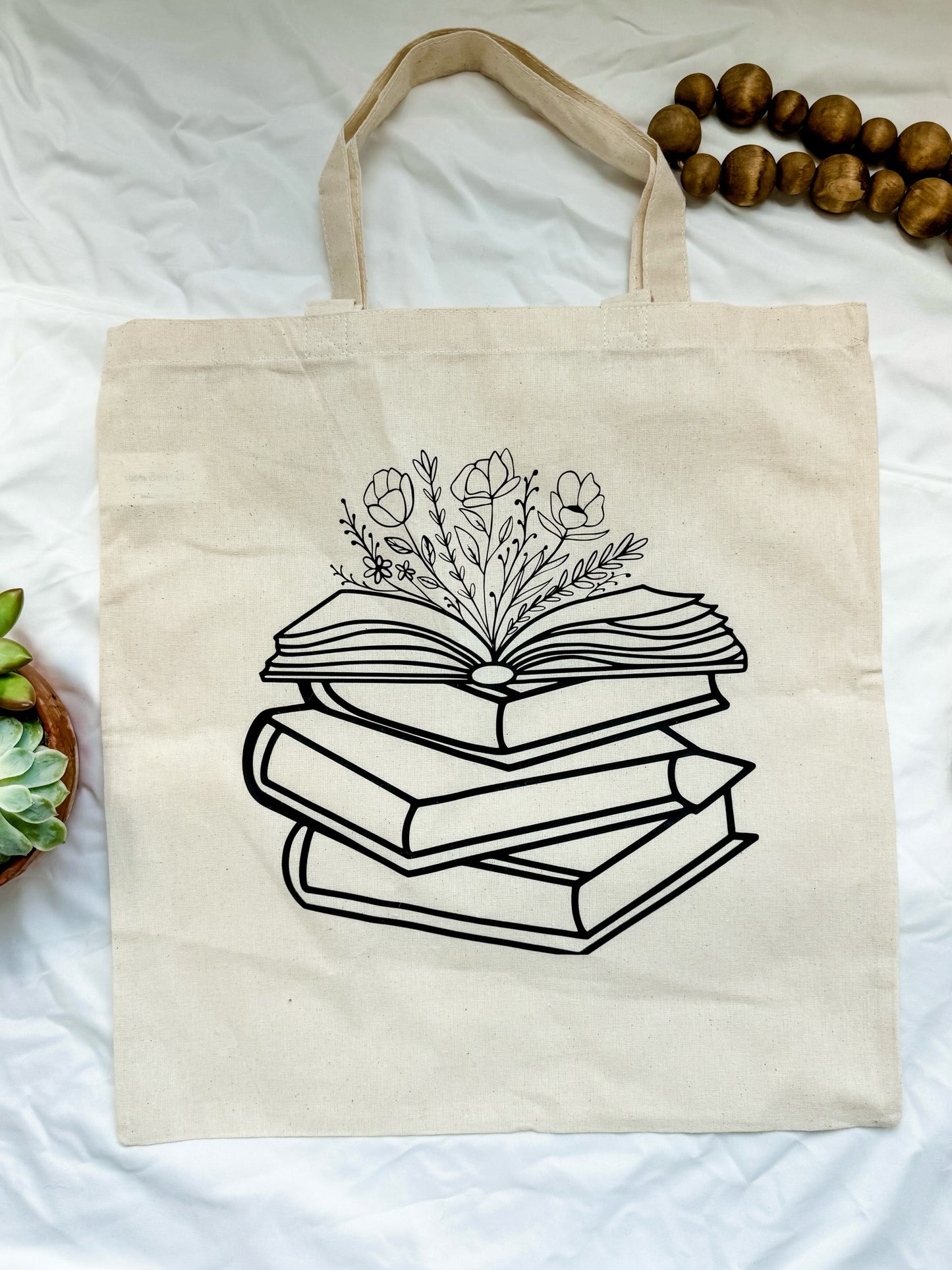 Books & Flowers Tote
