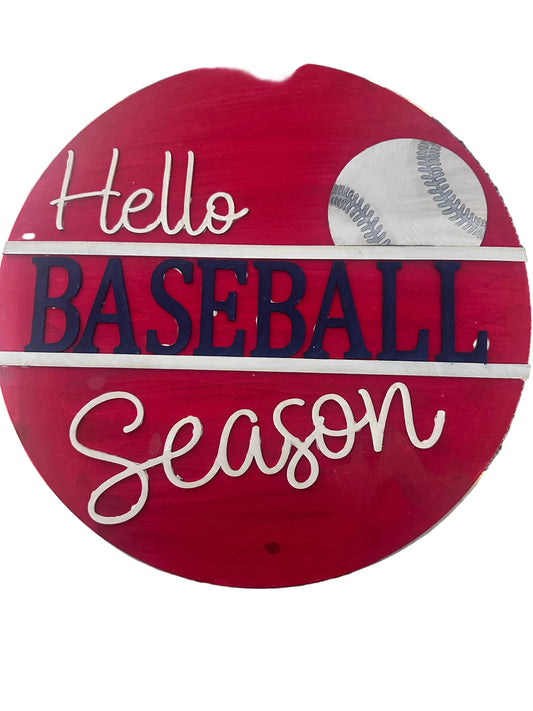 Baseball doorhanger