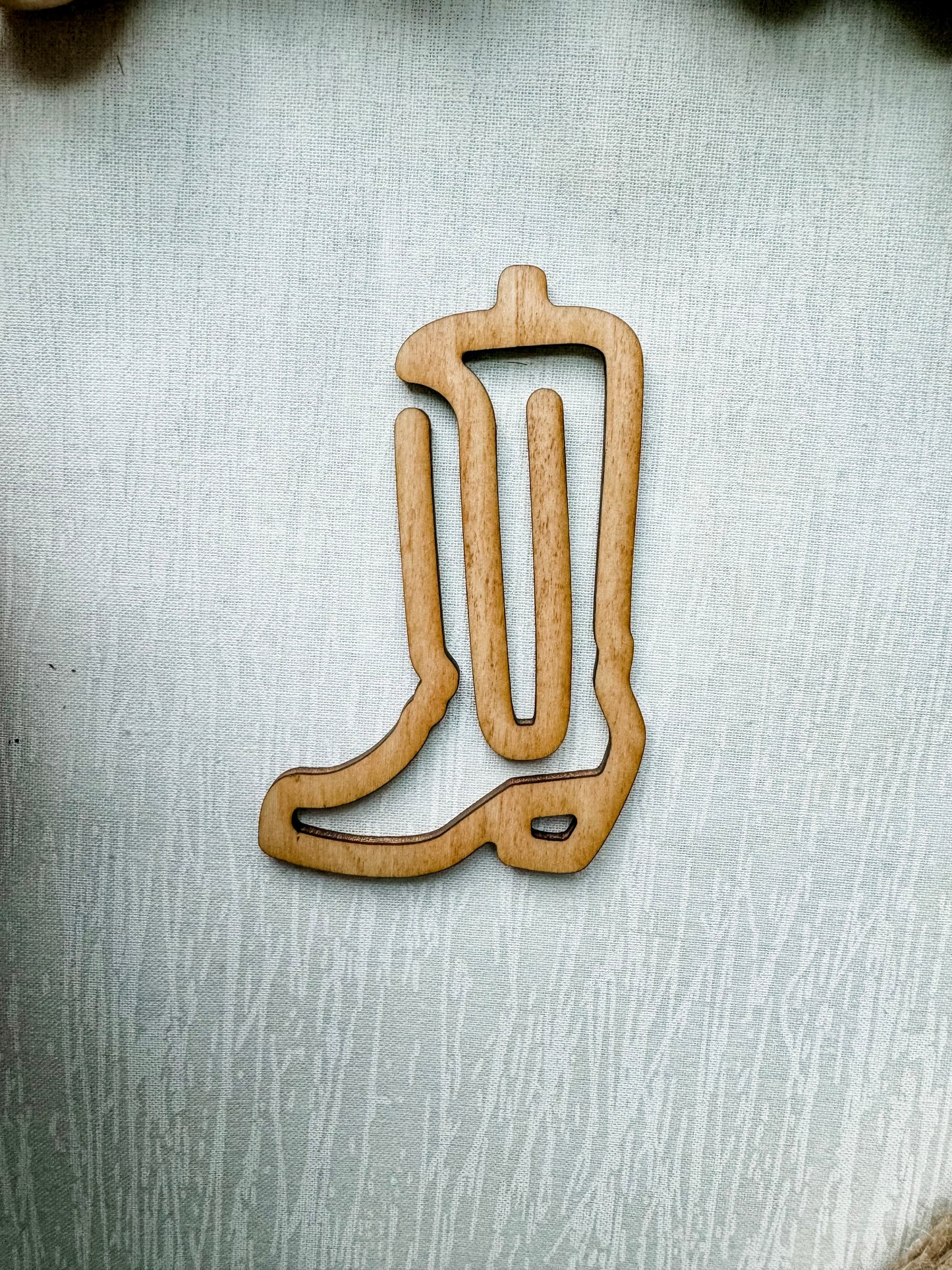 Cowboy boot paper clip bookmark