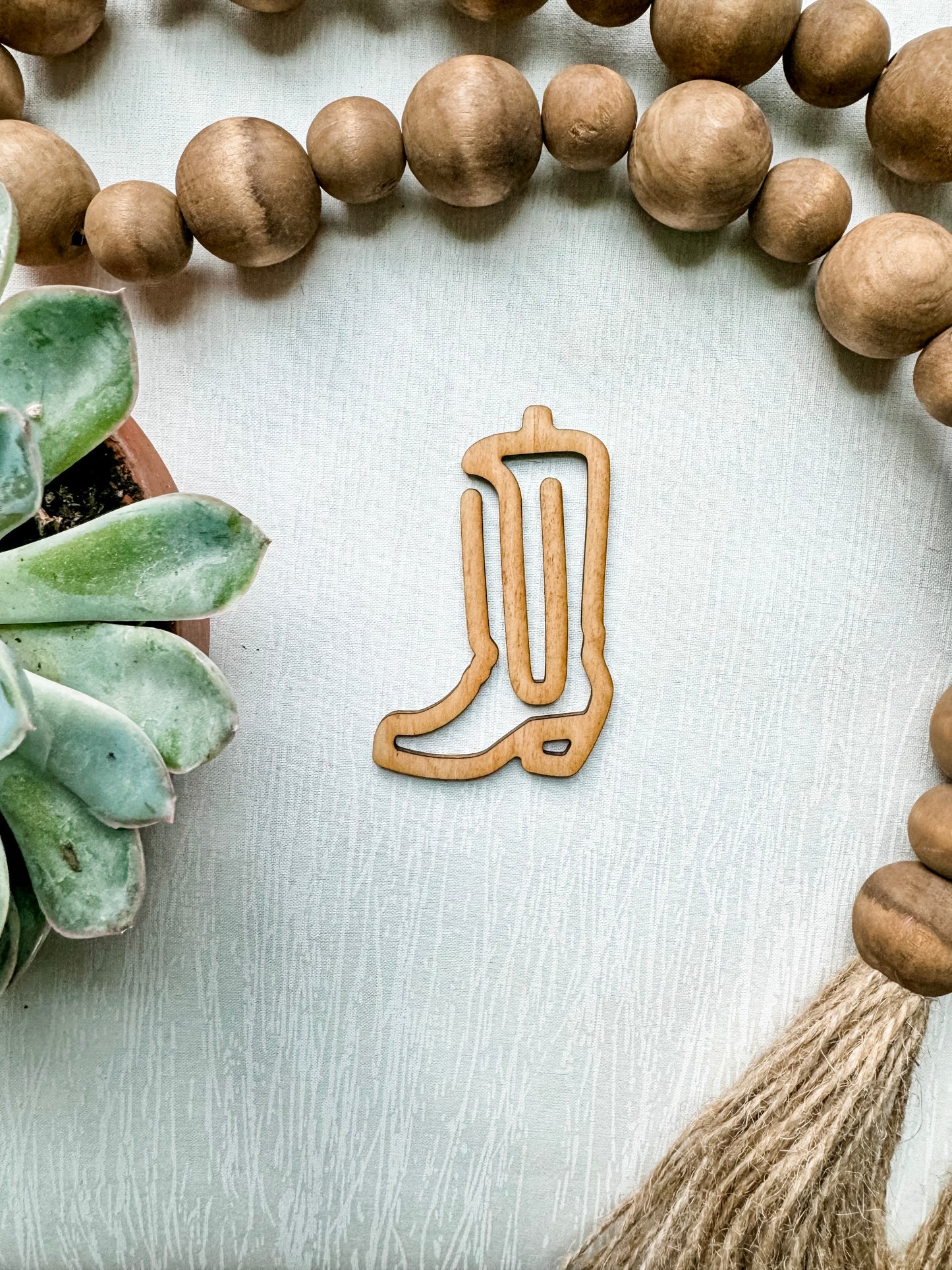 Cowboy boot paper clip bookmark