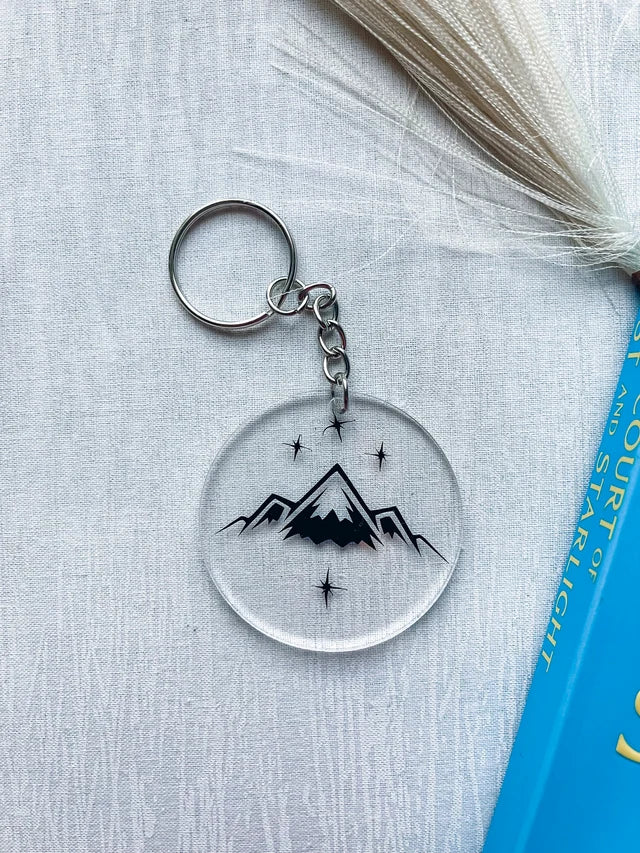 Mountain and Stars Key Chain-Acrylic