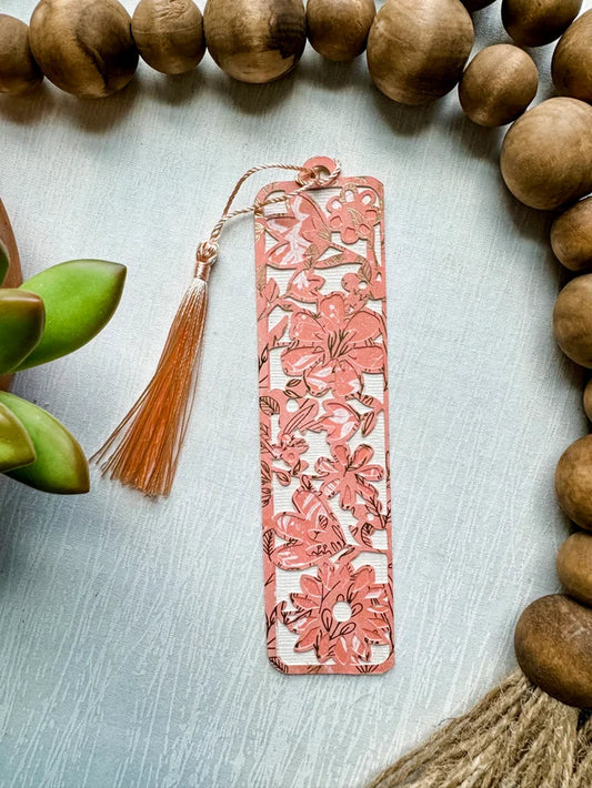Pink Flower Bookmark